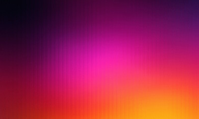 Vibrant pixelated gradient background transitioning from deep purple to bright orange and yellow with a soft glowing effect