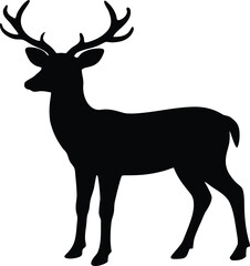 Deer Silhouette | Wild Stag Animal Icon