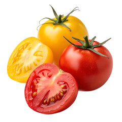 tomatoes on white background