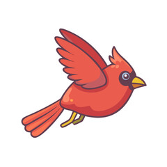 Cardinal Bird Flying Animation Sprite
