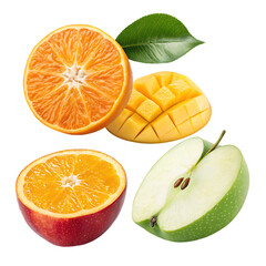 set of citrus fruits