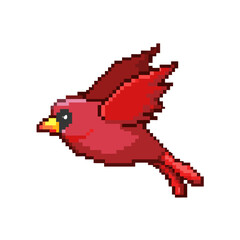 Fototapeta premium Cardinal Bird Flying Animation Sprite 