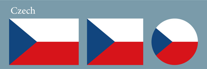 vector illustration of Czech Republic icon 