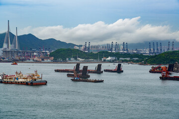 Hong Kong offshore industrial vessel facilities area