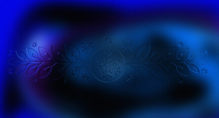 Dark Blue Abstract Floral Pattern Background, Mystical Glow, Elegant Texture, Dreamy Night Sky Motif, Deep Shadow and Light Contrast