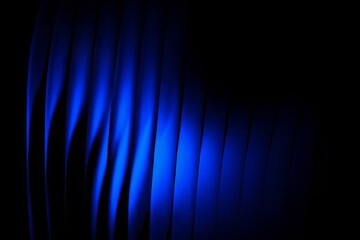 White blue light gradient, Futuristic cool glass glow effects, transparent soft wave layers on black background.