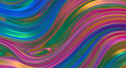 Mesmerizing chromatic liquid effect background displaying fluidity and vibrancy