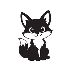 Obraz premium Fox Icon Vector Illustration