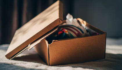 プレゼントの箱を開けた後