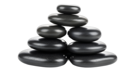 Zen stones balance spa stones black stones stacked stones meditation stones wellness stones harmony stones on transparent background
