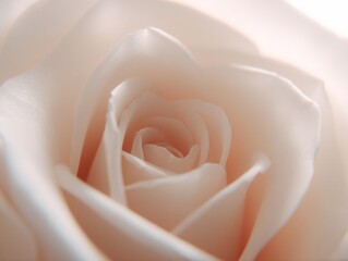 A close-up view of a pale pink rose in full bloom, showcasing its delicate petals