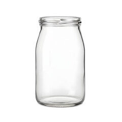 Clear glass jar container storage empty transparent kitchen food preserve canning glassware clean pantry object on transparent background