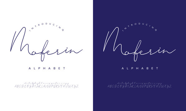 Maferin Luxury Signature Script Font Vector For Elegant Branding Logo