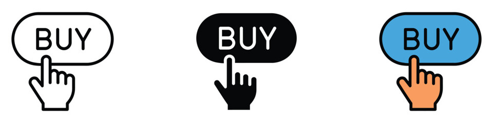 Click to Buy icon vector. instant access and secure checkout symbol. vector illustration.