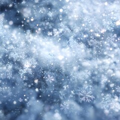 Fototapeta premium 20251203081952list 2 Blue and white magical snow particles swirling like a winter storm, bright highlights, dreamy Christmas ambiance.