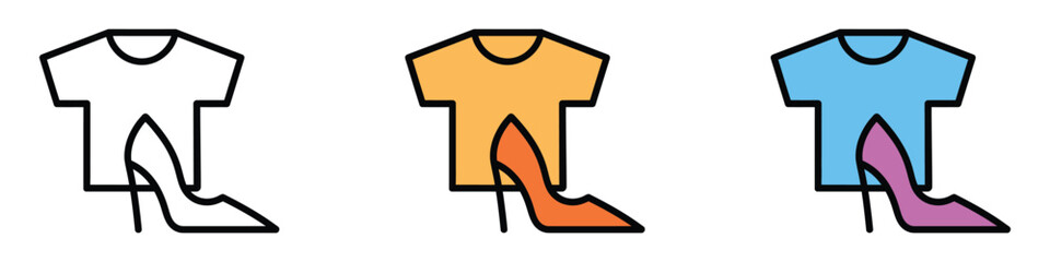 Clothing Items icon vector. Chic fashion symbol. vector illustration.