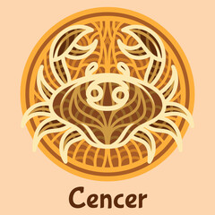 Cencer Zodiac Mandala Layered Laser Cut Design &ndash; Intricate Multilayer Papercut and Wooden Decor