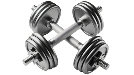Naklejka premium Strong metallic dumbbells for fitness and exercise success