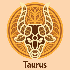 Taurus Zodiac Mandala Layered Laser Cut Design &ndash; Intricate Multilayer Papercut and Wooden Decor