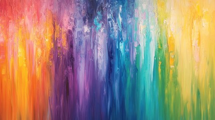 Vibrant rainbow abstract oil painting texture.