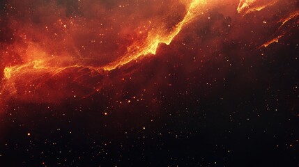 Fiery nebula cosmic background.