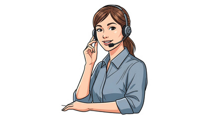 Professional customer service representative providing friendly and effective support through a headset, embodying clear communication and helpful assistance