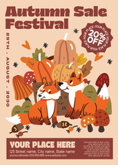 Autumn Harvest Sale Festival Flyer