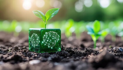 Innovative green technology powering environmental growth, sustainability