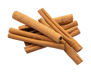 Cinnamon sticks isolated on transparent background