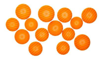 Dried orange carrot isolated on a white background for a healthy diet