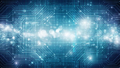 abstract blue background with circuit
