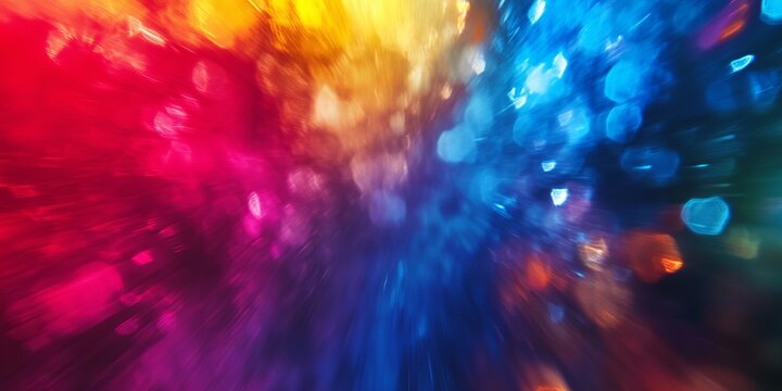 Abstract burst of vibrant colors