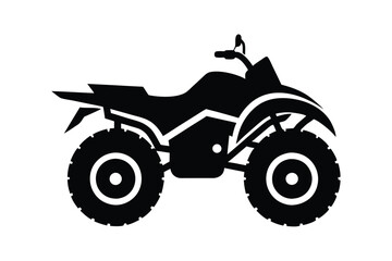 Quad bike icon silhouette on white background