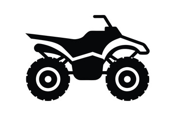 ATV Quad bike vehicle silhouette vector illustration isolated on a white background