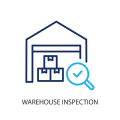 Warehouse inspection  thin line icons. Original vector illustration.