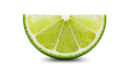 Fresh lime slice radiating vibrant green hues, perfect for summer cocktails and healthy recipes, adding a zesty touch to your designs and marketing materials
