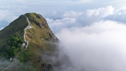 Mulayit Taung. Top view point from temple in Myanmar. Mulayit Wildlife Sanctuary is a small protected area in Kayin State, Burma. It is located around Mulayit mountain in the Dawna Range.