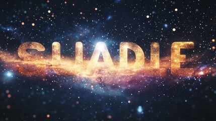 Cosmic name "Suadie" in nebula.