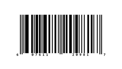 Isolated Barcode Vector Graphic with Transparent Background