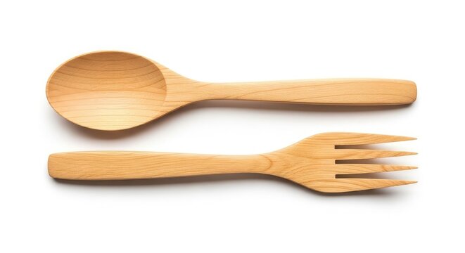 Elegant wooden salad servers for healthy dining or rustic kitchen decor, perfect for food blogs and culinary design projects, showcasing natural beauty and simplicity