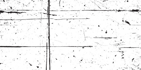 Distressed White Wood Texture with Black Scratches and Marks.