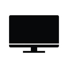 Modern computer monitor icon minimalist tech symbol