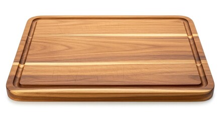 Elegant wooden cutting board with juice groove ready for culinary creations and stylish kitchen presentations brings a touch of rustic charm to your culinary space