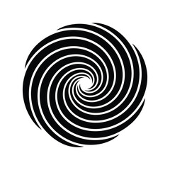 Abstract black spiral vortex