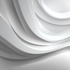 Minimalist White 3D Wavy Layers Abstract Business Background