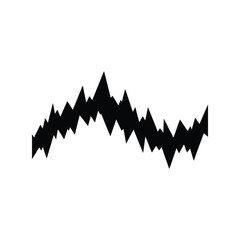 Jagged mountain peak silhouette