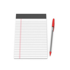 simple legal pad with red pen
