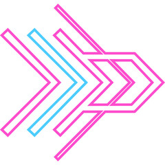Futuristic Neon Arrow 
