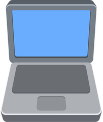 Flat Vector 3D Icon Laptop PC