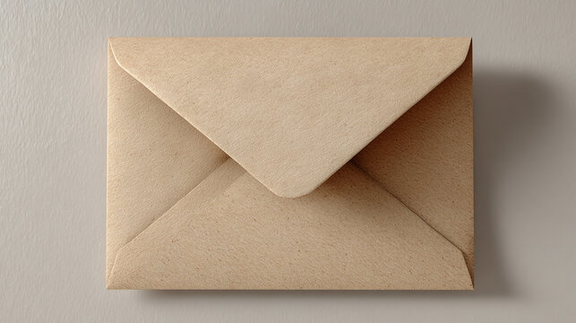 An open envelope rests on a soft neutral background, creating a clean minimalist composition symbolizing communication, message delivery, invitation, or personal correspondence.